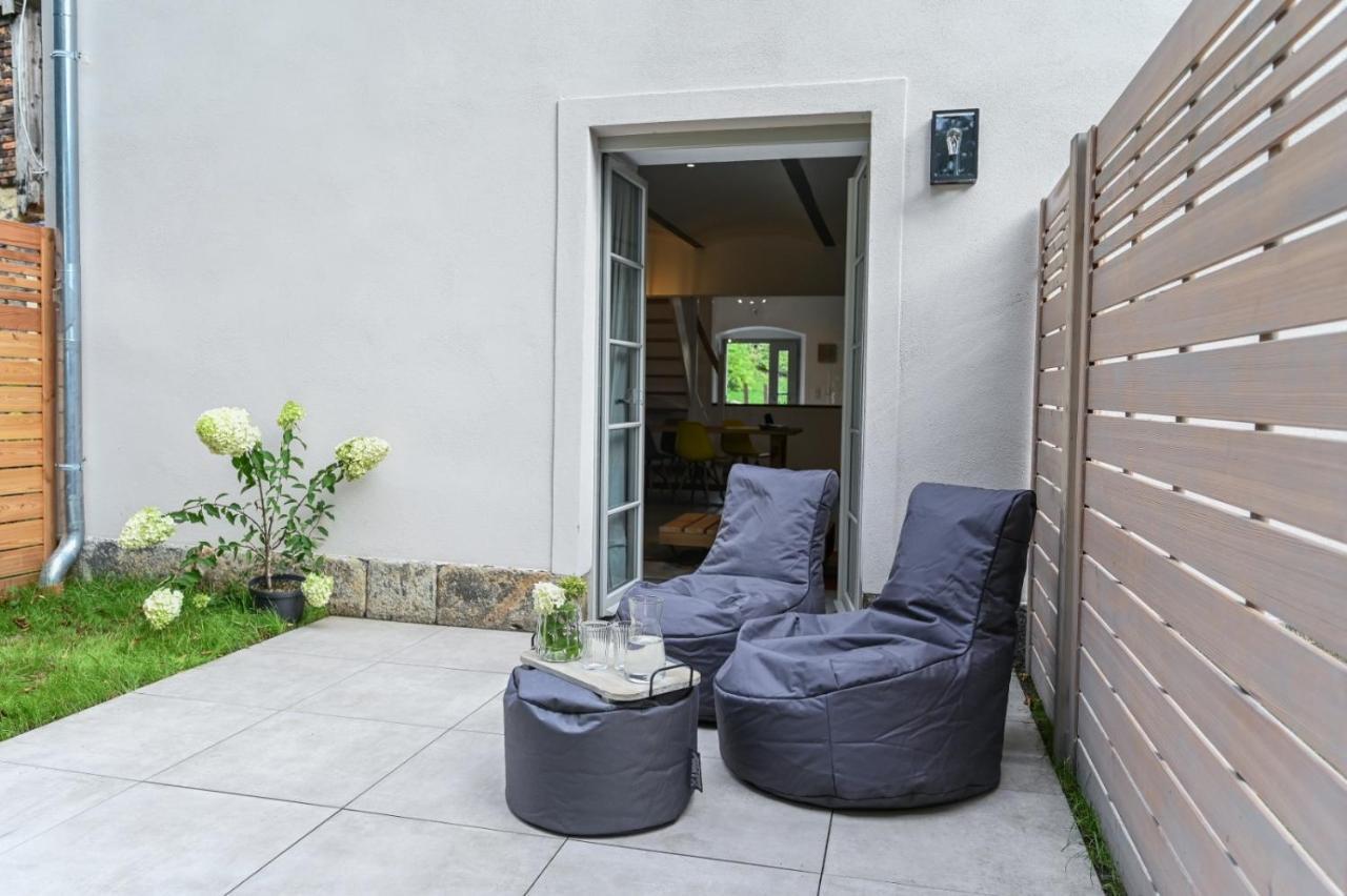 Deluxe Apartment mit Terrasse und WALLBOX im FarmHouse Eckartsberg bei Zittau im Zittauer Gebirge Exterior foto
