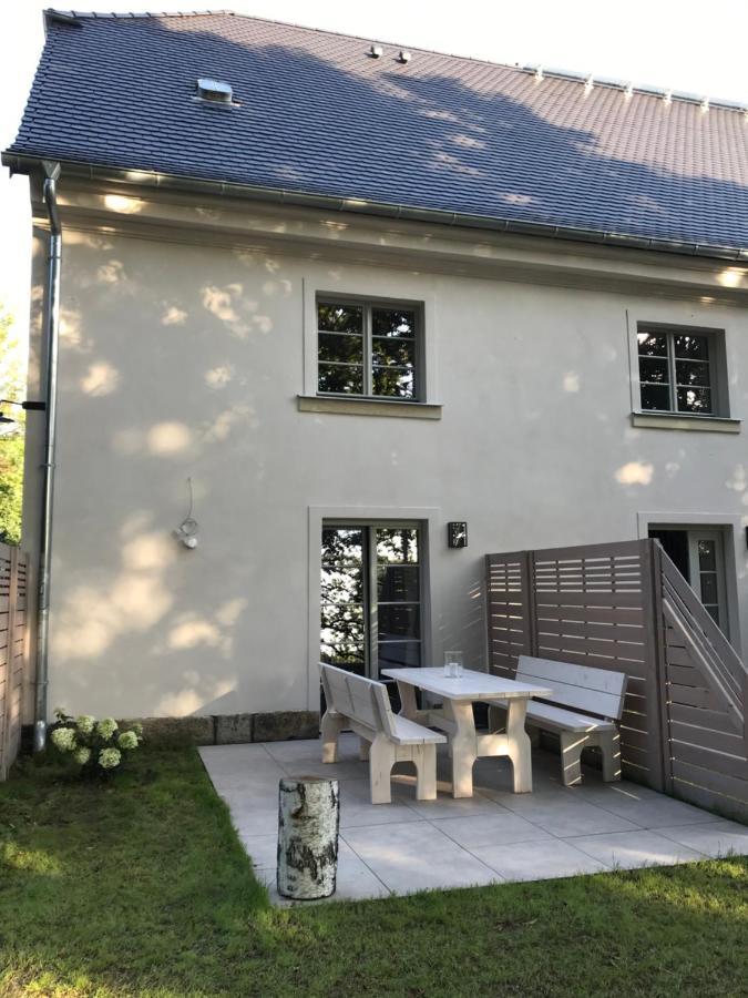 Deluxe Apartment mit Terrasse und WALLBOX im FarmHouse Eckartsberg bei Zittau im Zittauer Gebirge Exterior foto